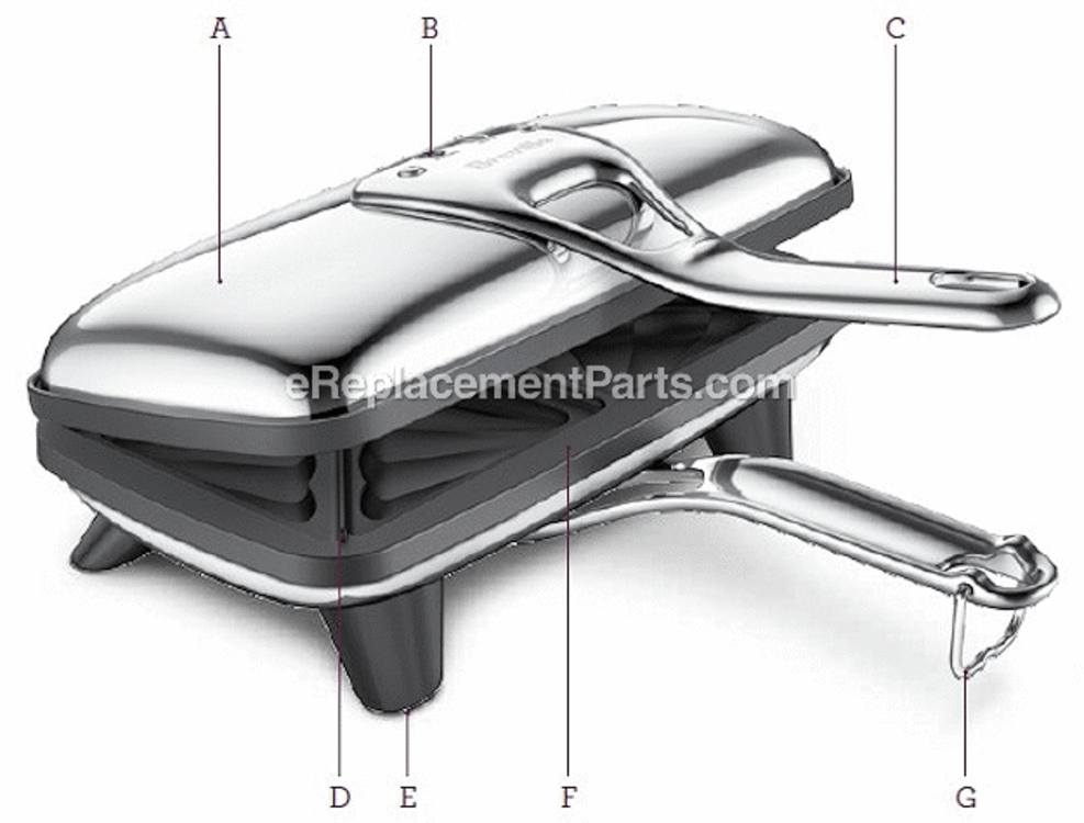 Page A Diagram and Parts List for BSG1974XL  Breville Miscellaneous