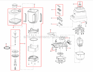 Page A Diagram and Parts List for 800BLXL  Breville Blender