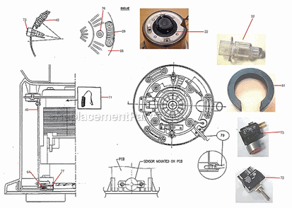 Part Location Diagram of SP0000263 Breville Motor Base Cover