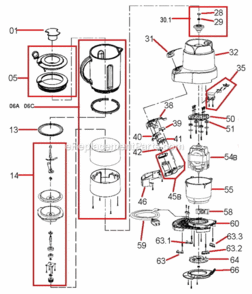 Page A Diagram and Parts List for BBL600XL  Breville Blender