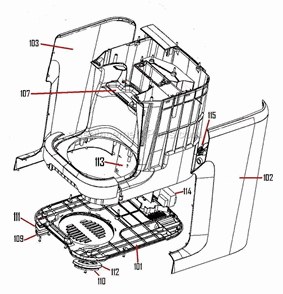 Part Location Diagram of SP0010113 Breville Drip Lid