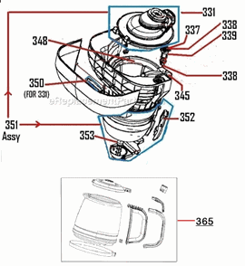 Page F Diagram and Parts List for BDC550XL  Breville Coffee Maker