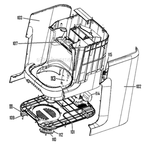 Page A Diagram and Parts List for BDC600XL  Breville Coffee Maker