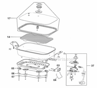 Part Location Diagram of SP0008809 Breville Glass Lid With Knob Assembly