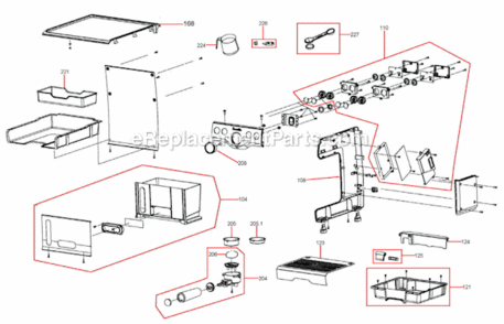 Page B Diagram and Parts List for BES820XL  Breville Espresso Machine