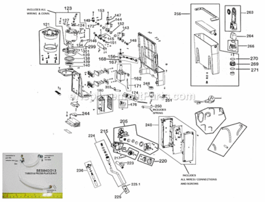 Page B Diagram and Parts List for BES840BS  Breville Espresso Machine