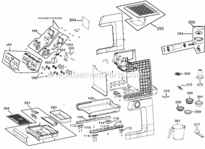 Page A Diagram and Parts List for BES840XL  Breville Espresso Machine