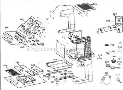 Part Location Diagram of BES840XL310 Breville Hexagonal Allen Key Tool