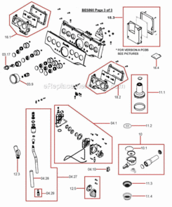 Page C Diagram and Parts List for BES860XL  Breville Espresso Machine