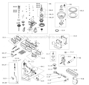 Part Location Diagram of SP0001801 Breville Outer Burr Assembly W/handle -
