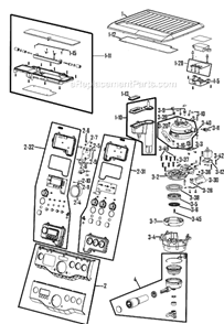 Part Location Diagram of SP0023671 Breville Shower Screen