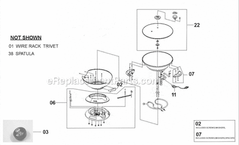 Page A Diagram and Parts List for BEW800XL  Breville Electric Skillet