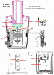 Page B Diagram and Parts List for BJE510XL  Breville Juicer