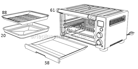 Part Location Diagram of SP0010494 Breville Bottom Element Set Assembly