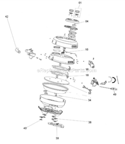 Part Location Diagram of SP0010543 Breville Handle