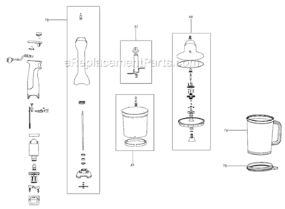Part Location Diagram of SP0002825 Breville Blending Jug