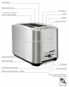 Part Location Diagram of SP0002966 Breville Crumb Tray Assembly