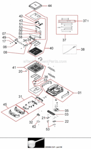 Page A Diagram and Parts List for BWM640XL  Breville Waffle Maker