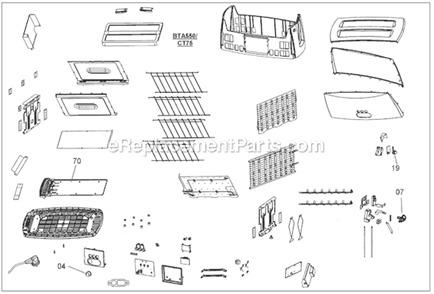 Page A Diagram and Parts List for CT75XL  Breville Toaster