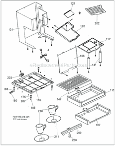 Page B Diagram and Parts List for ESP6SXL  Breville Espresso Machine