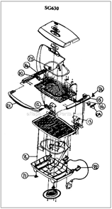Page A Diagram and Parts List for SG630XL  Breville Grill