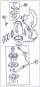 Page A Diagram and Parts List for SK85XL  Breville Kettle