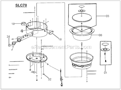 Page A Diagram and Parts List for SLC70XL  Breville Slow Cooker