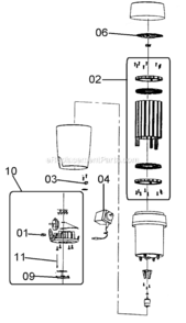 Part Location Diagram of SP0015152 Breville Ice Brick Assembly