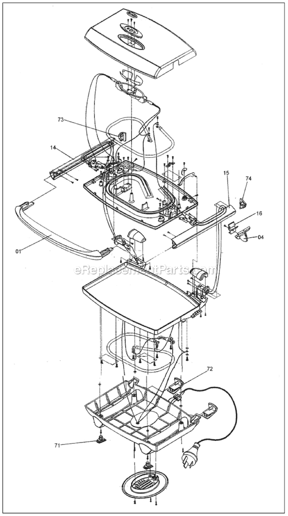 Page A Diagram and Parts List for SG620XL  Breville Grill