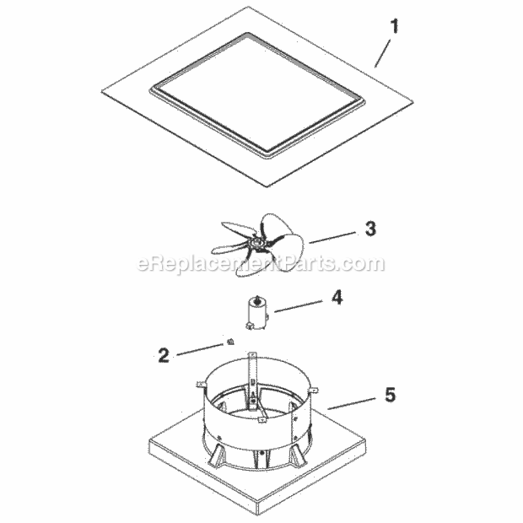 Page A Diagram and Parts List for 345GOBK  Broan Bath & Ventilation Fan