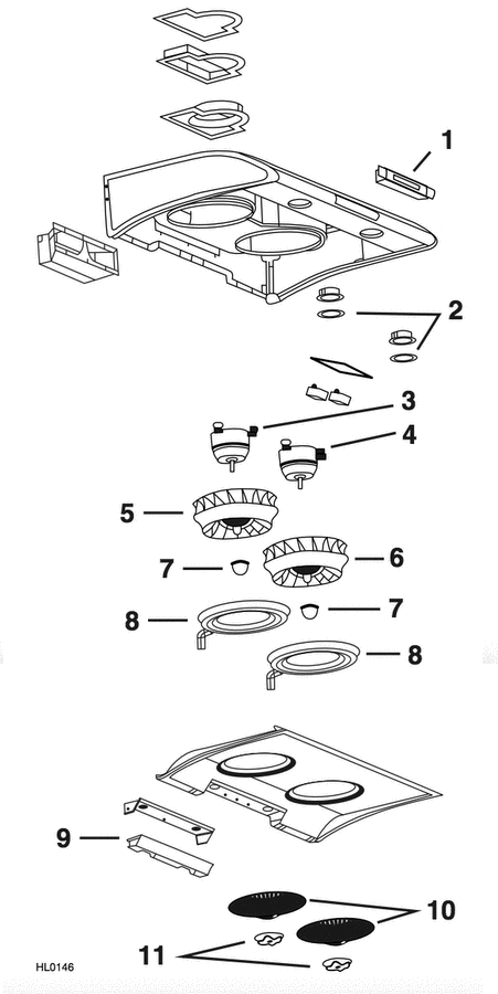 Part List Diagram and Parts List for NTM302SS  Broan Bath & Ventilation Fan