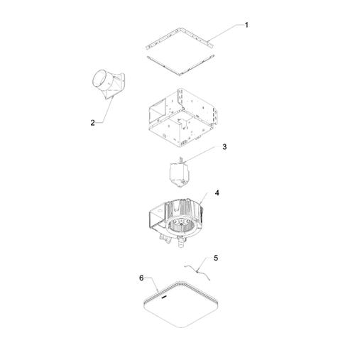 Diagram Diagram and Parts List for AER80K  Broan Bath & Ventilation Fan
