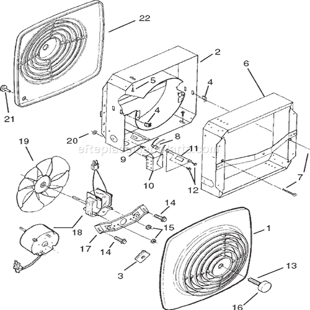Page A Diagram and Parts List for 511  Broan Bath & Ventilation Fan