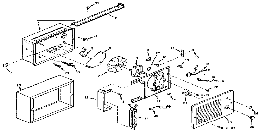 Replacement parts Diagram and Parts List for N184  Broan Heater