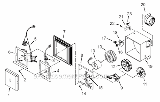 Page A Diagram and Parts List for 678C  Broan Bath & Ventilation Fan