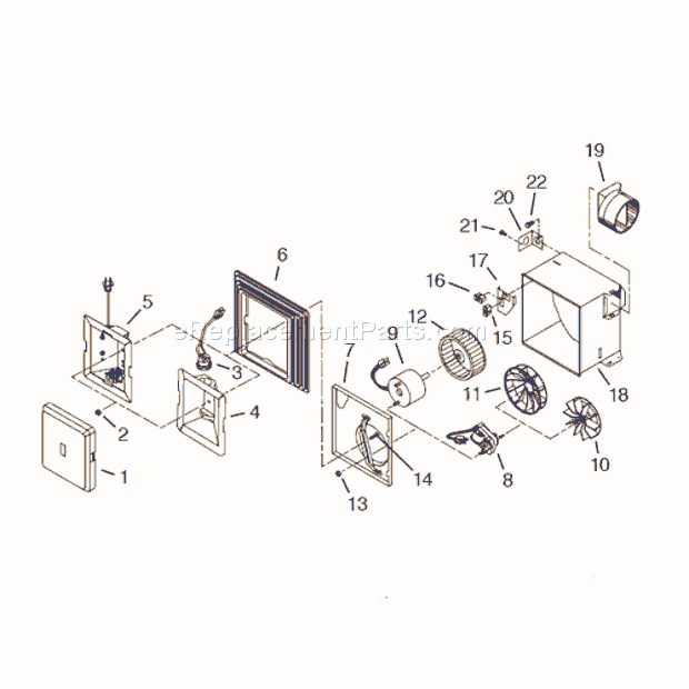 Page A Diagram and Parts List for 679FLT  Broan Bath & Ventilation Fan