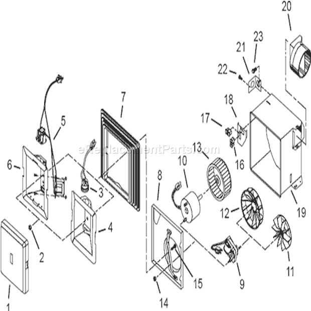 Page A Diagram and Parts List for 680FL  Broan Bath & Ventilation Fan