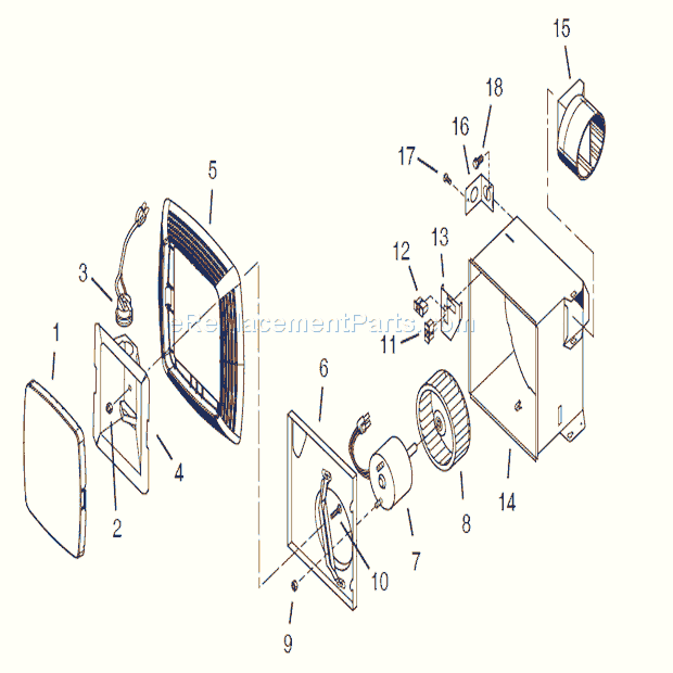 Page A Diagram and Parts List for 683L  Broan Bath & Ventilation Fan