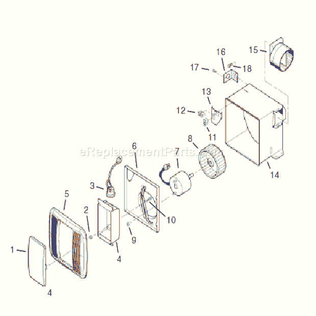 Page A Diagram and Parts List for 685  Broan Bath & Ventilation Fan