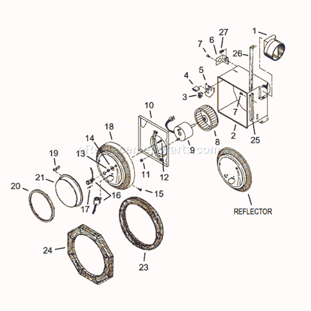 Page A Diagram and Parts List for 720  Broan Bath & Ventilation Fan
