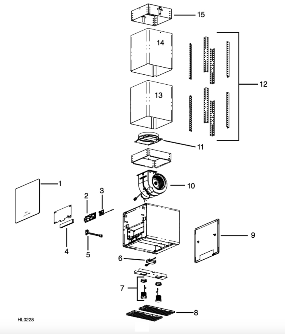 Part List Diagram and Parts List for IK70016SS  Broan Bath & Ventilation Fan