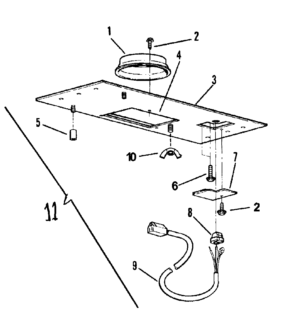 Blower p6 plate Diagram and Parts List for WP29M  Broan Range Hood
