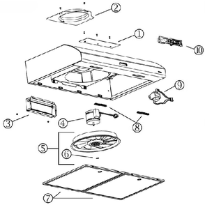 Diagram Diagram and Parts List for AHDA136SS  Broan Range Hood