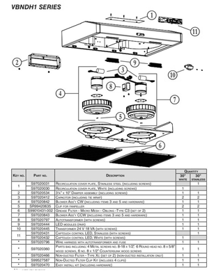 Part Location Diagram of S97020444 Broan Led Module Assembly (pair)