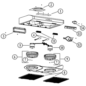Part List Diagram and Parts List for CRDN130SS  Broan Range Hood