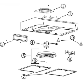 Diagram Diagram and Parts List for CLSC130WW  Broan Range Hood