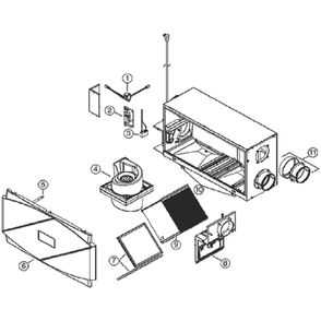 Part List Diagram and Parts List for HRV51  Broan Air Purifier