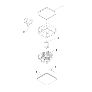 Part List Diagram and Parts List for AERN80KC  Broan Bath & Ventilation Fan