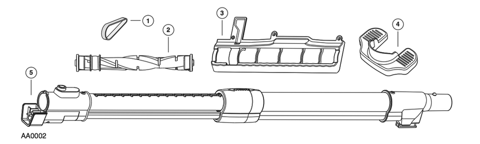 Part List Diagram and Parts List for BN200  Broan Central Vacuum