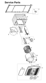 Part Location Diagram of S97018776 Broan Obe1206 Srv Assy Grille Broan